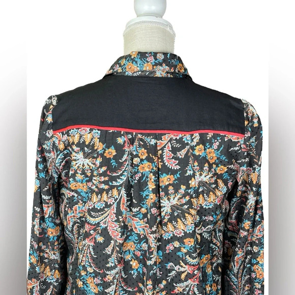 Anthropologie HOLDING HORSES Womens 2 Western Button Front Shirt Dress Escalante - Picture 9 of 12
